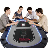 Barrington 10-player Professional Playing Poker Table with LED Lights