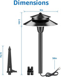 SUNVIE 4 Pack Low Voltage LED Pathway Lights – 150 lm 3 W Landscape Lighting