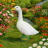 23" Wild Goose Garden Statue, White Porch Goose, Outfit-Compatible Plastic Lawn & Garden Figurine