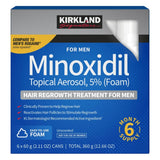 Kirkland Signature Hair Regrowth Treatment for Men, 5% Minoxidil Foam, 6-Pack