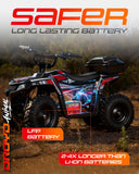 Droyd Animal 36V 500W Electric Youth ATV with LFP Battery, 10/15 mph Speed Control and Top Case