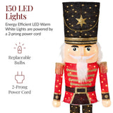 Best Choice Products 5FT Lighted Christmas Nutcracker Pop-Up Decoration with 150 LED Lights