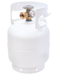 Flame King 5 lb Empty Propane Tank with Built-In Gauge & OPD Valve