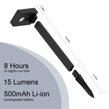Mainstays Solar Modern Edge Pathway Down Landscape Light, 6 Count