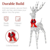 Best Choice Products 4-Foot Lighted Christmas Reindeer and Sleigh Outdoor Décor Set with 205 LED Lights