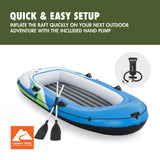 Ozark Trail 4-Person Inflatable Recreational Raft Set with Oars & Hand Pump