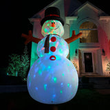 Fraser Hill Farm 20 ft. Giant Pre-Lit Snowman Inflatable with 6 Flickering RGB Lights