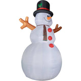 Fraser Hill Farm 20 ft. Giant Pre-Lit Snowman Inflatable with 6 Flickering RGB Lights