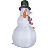 Fraser Hill Farm 20 ft. Giant Pre-Lit Snowman Inflatable with 6 Flickering RGB Lights