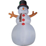 Fraser Hill Farm 20 ft. Giant Pre-Lit Snowman Inflatable with 6 Flickering RGB Lights