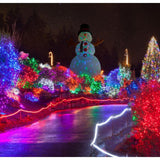 Fraser Hill Farm 20 ft. Giant Pre-Lit Snowman Inflatable with 6 Flickering RGB Lights