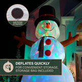 Fraser Hill Farm 20 ft. Giant Pre-Lit Snowman Inflatable with 6 Flickering RGB Lights