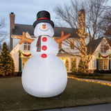 Fraser Hill Farm 20 ft. Giant Pre-Lit Snowman Inflatable with 6 Flickering RGB Lights