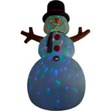 Fraser Hill Farm 20 ft. Giant Pre-Lit Snowman Inflatable with 6 Flickering RGB Lights
