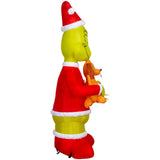 Gemmy 8 ft. Airblown Grinch Holding Max Christmas Inflatable with LED Light