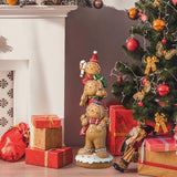 29.25" Christmas Stacked Gingerbread Man Porch Decor, Holiday Statue