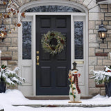 Glitzhome 36.25" Lighted Wooden Snowman Porch Decor with Birdhouse & Bulbs