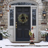 Glitzhome 36" Lighted Wooden Santa Porch Decor with Bulbs & Welcome Sign