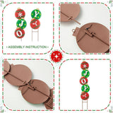 Glitzhome 42.25" Metal NOEL Christmas Ornament Yard Stake and Wall Decor