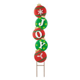 Glitzhome 42.25" Metal NOEL Christmas Ornament Yard Stake and Wall Decor