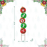 Glitzhome 42.25" Metal NOEL Christmas Ornament Yard Stake and Wall Decor