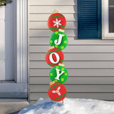 Glitzhome 42.25" Metal NOEL Christmas Ornament Yard Stake and Wall Decor