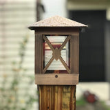 VOLT Guardsman LED Brass Post-Top Light – LED Landscape Post Cap Light
