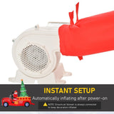 Homcom 7.9 ft. Wide Pre-Lit Santa Fire Truck Christmas Inflatable with LED Lights