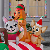 Home Accents Holiday 6 ft. Wide Animated LED Seesaw Scene Airblown Inflatable