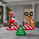 Home Accents Holiday 6 ft. Wide Animated LED Seesaw Scene Airblown Inflatable