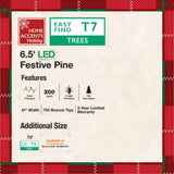 Home Accents Holiday 6.5 ft. Pre-Lit Festive Pine Artificial Christmas Tree with 200 Lights