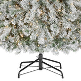 Home Accents Holiday 6.5 ft. Pre-Lit Flocked Pine Artificial Christmas Tree with 200 Lights
