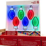Infinity Mirror LED Pathway Lights – 6-Pack 9" C Bulb 15 ft Plug-In String Light