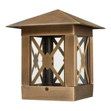 VOLT Guardsman LED Brass Post-Top Light – LED Landscape Post Cap Light
