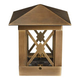 VOLT Guardsman LED Brass Post-Top Light – LED Landscape Post Cap Light