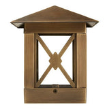 VOLT Guardsman LED Brass Post-Top Light – LED Landscape Post Cap Light