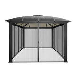 Paragon Siena Aluminum Hardtop Gazebo with Sliding Screen Walls