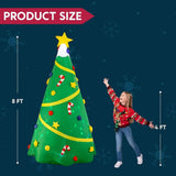 8 ft. Pre-Lit Christmas Tree Inflatable with Swirling LED Projection Lights