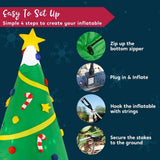 8 ft. Pre-Lit Christmas Tree Inflatable with Swirling LED Projection Lights