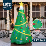 8 ft. Pre-Lit Christmas Tree Inflatable with Swirling LED Projection Lights