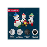 6 ft. Long Pre-Lit Snowmen with Campfire Christmas Inflatable