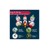6 ft. Long Pre-Lit Snowmen with Campfire Christmas Inflatable