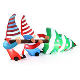 Karl Home 7 ft. Gnome Pulling Christmas Tree Inflatable with 6 LED Lights