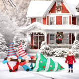 Karl Home 7 ft. Gnome Pulling Christmas Tree Inflatable with 6 LED Lights