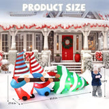 Karl Home 7 ft. Gnome Pulling Christmas Tree Inflatable with 6 LED Lights