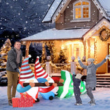 Karl Home 7 ft. Gnome Pulling Christmas Tree Inflatable with 6 LED Lights