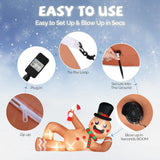 9.8 ft. Long Pre-Lit Lying Gingerbread Man Christmas Inflatable with LED Lights