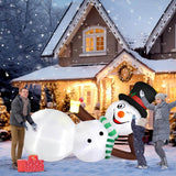 9.8 ft. Long Pre-Lit Lying Gingerbread Man Christmas Inflatable with LED Lights