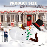 9.8 ft. Long Pre-Lit Lying Gingerbread Man Christmas Inflatable with LED Lights