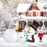 9.8 ft. Long Pre-Lit Lying Gingerbread Man Christmas Inflatable with LED Lights